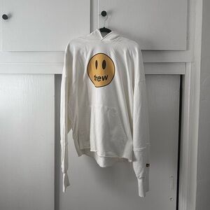 Drew House Raw Hem White Hoodie